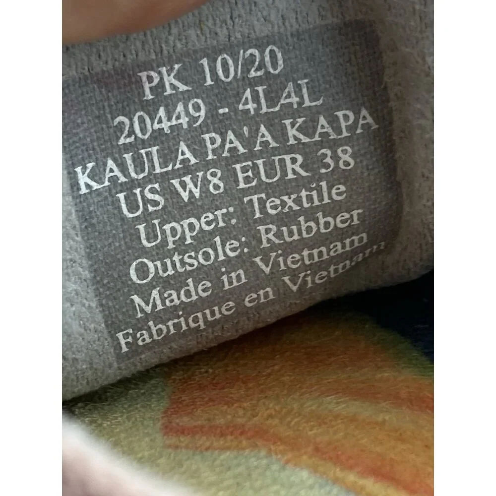 *Olukai Pink Kaula Pa'a Kapa Espadrilles Shoes Womens Size 8 Fold Heel Slip On